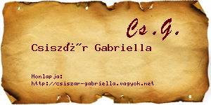 Csiszár Gabriella névjegykártya
