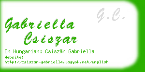 gabriella csiszar business card