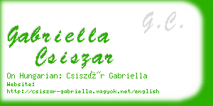 gabriella csiszar business card